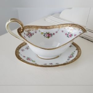 Antique Nippon Gravy Boat with Underplate